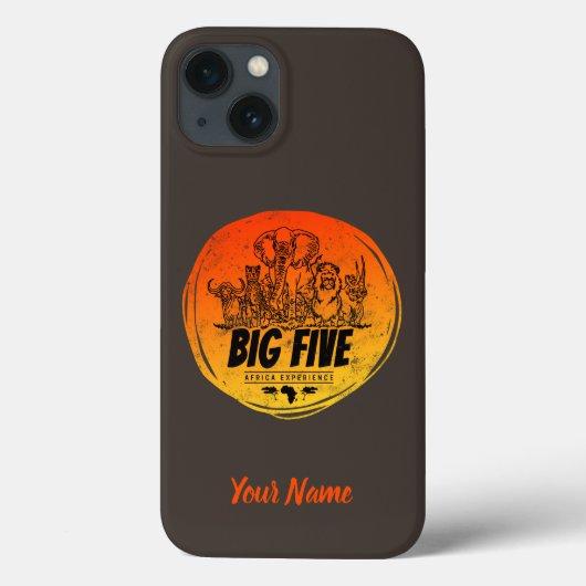 アフリカサファリヴィンテージゾウ、ライオン Case-Mate iPhoneケース (裏面)