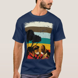 アフリカサファリ動物ギフトハイエナ Tシャツ