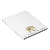 アフリカサファリ象の危険 ノートパッド (アングル)