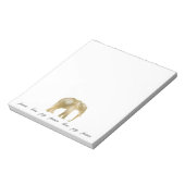 アフリカサファリ象の危険 ノートパッド (回転)