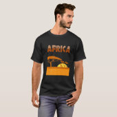 アフリカサファリ野生動物かわいい18 Tシャツ (正面フル)