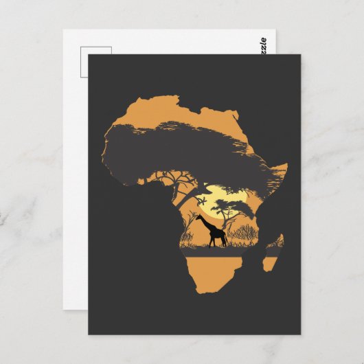 アフリカサンセットコンチネンタルサファリキリン ポストカード (正面/裏面)