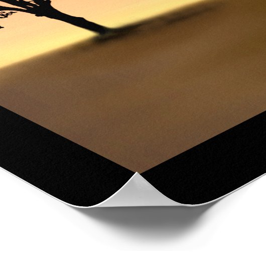 アフリカサンセットポスタープリント ポスター (角)