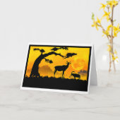 アフリカサンセット誕生日カード カード (黄色い花)