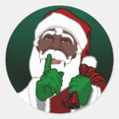 アフリカサンタカスタムステッカー ラウンドシール (正面)