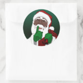 アフリカサンタカスタムステッカー ラウンドシール (バッグ)