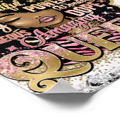 アフリカシスタブラッククイーンメラニンウィメンシスタスおもしろい ポスター (角)