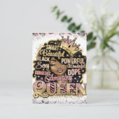 アフリカシスタブラッククイーンメラニンウィメンシスタスおもしろい ポストカード (スタンド正面)