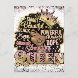 アフリカシスタブラッククイーンメラニンウィメンシスタスおもしろい ポストカード