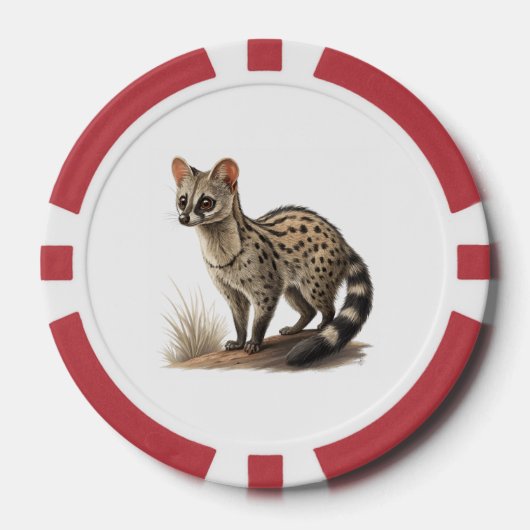 アフリカジャコウネコ ポーカーチップ (正面)
