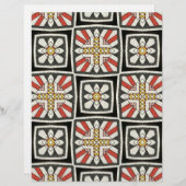 アフリカスクウェア黒レッドイエロースクラップブック紙 (正面/裏面)