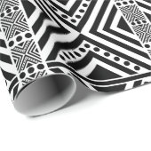 アフリカスタイルのシームレスなパターン。黒の色 ラッピングペーパー (ロールコーナー)