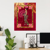 アフリカスタイルアールデコ ポスター (ホームオフィス)