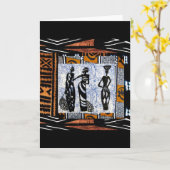 アフリカスタイルグリーティングカード カード (黄色い花)