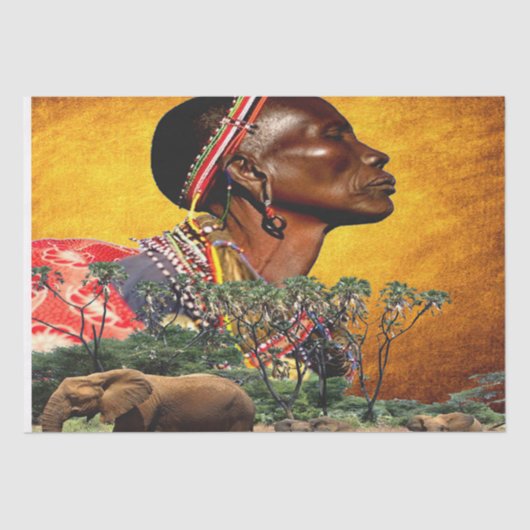 アフリカスタイルデザイン 薄葉紙 (正面)