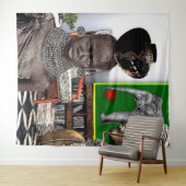 アフリカスタイルポップ・アートのアート タペストリー (インサイチュ(横))