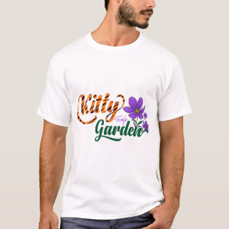 アフリカスミレ ネコがいる家のガーデンギフト Tシャツ