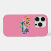 アフリカスミレ ネコが舐めても安全な庭のギフト iPhoneケース (裏面横)