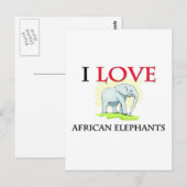 アフリカゾウが大好き ポストカード (正面/裏面)