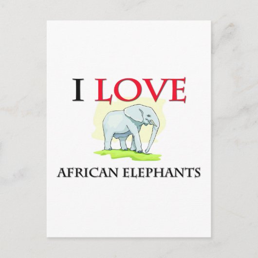 アフリカゾウが大好き ポストカード (正面)
