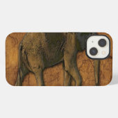 アフリカゾウと荒々しい背景 iPhoneケース (裏面横)