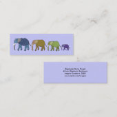 アフリカゾウのしおり スキニー名刺 (正面/裏面)