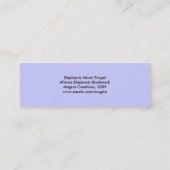 アフリカゾウのしおり スキニー名刺 (裏面)