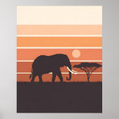 アフリカゾウのぬいぐらむプリント ポスター (正面)