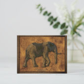 アフリカゾウのはがき ポストカード (スタンド正面)