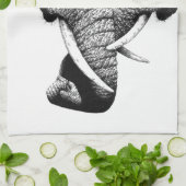 アフリカゾウのアメリカ人のMoJoの台所タオル キッチンタオル (折り畳み)