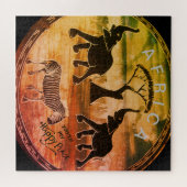 アフリカゾウのアートプリント ジグソーパズル (横)