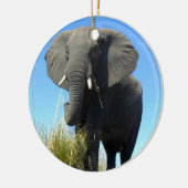アフリカゾウのオーナメント セラミックオーナメント (左)