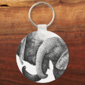 アフリカゾウのキーチェーン キーホルダー (正面)