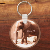 アフリカゾウのキーチェーン キーホルダー (正面)