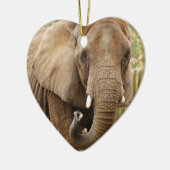 アフリカゾウのクリスマスのオーナメント セラミックオーナメント (左)