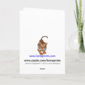 アフリカゾウのクリスマスカード シーズンカード (裏面)