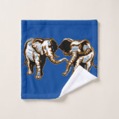 アフリカゾウのサファリ バスタオルセット (ウォッシュタオル)