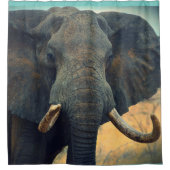 アフリカゾウのシャワーカーテン シャワーカーテン (正面)