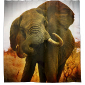 アフリカゾウのシャワーカーテン シャワーカーテン (正面)