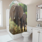 アフリカゾウのシャワー・カーテン シャワーカーテン (インサイチュ)