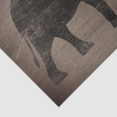 アフリカゾウのシルエットの素朴なスタイル 薄葉紙 (詳細)