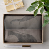 アフリカゾウのシルエットの素朴なスタイル 薄葉紙 (ギフト)