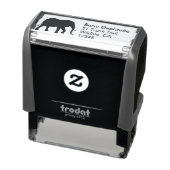 アフリカゾウのシルエット差出人住所 セルフインキングスタンプ (商品)