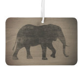 アフリカゾウのシルエット素朴スタイル カーエアーフレッシュナー (裏面)