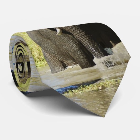 アフリカゾウのタイ ネクタイ (ロール)