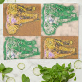 アフリカゾウのタオル キッチンタオル (折り畳み)