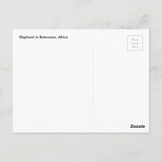 アフリカゾウのポストカード ポストカード (裏面)