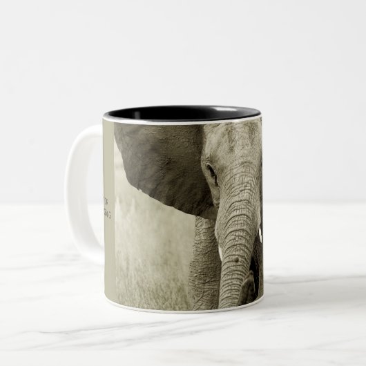 アフリカゾウのマグ及びコップ ツートーンマグカップ (正面左)