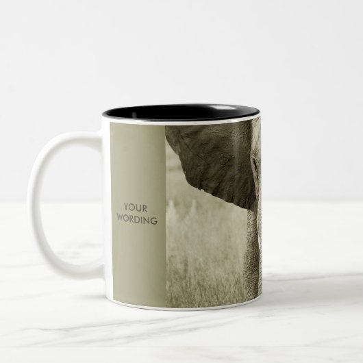 アフリカゾウのマグ及びコップ ツートーンマグカップ (左)