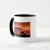 アフリカゾウの夕日 マグカップ (正面左)